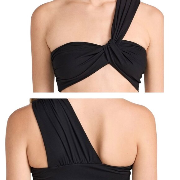 A.L.C. Athena One Shoulder Black Bikini Top NWT Size Large $145 - Picture 1 of 5